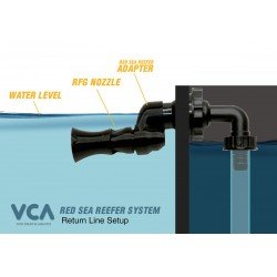 VCA 1/2 Zoll RFG-Düse mit Red Sea Reefer Slip-Fit-Drop-Adapter VCA 1/2 Zoll RFG-Düse mit Red Sea Reefer Slip-Fit-Drop-Adapter