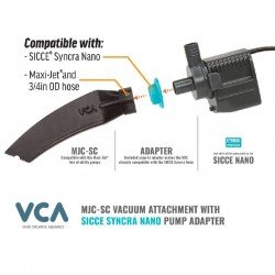 VCA MJ Flachstaubsauger mit SICCE Nano-Adapter VCA MJ Flachstaubsauger mit SICCE Nano-Adapter
